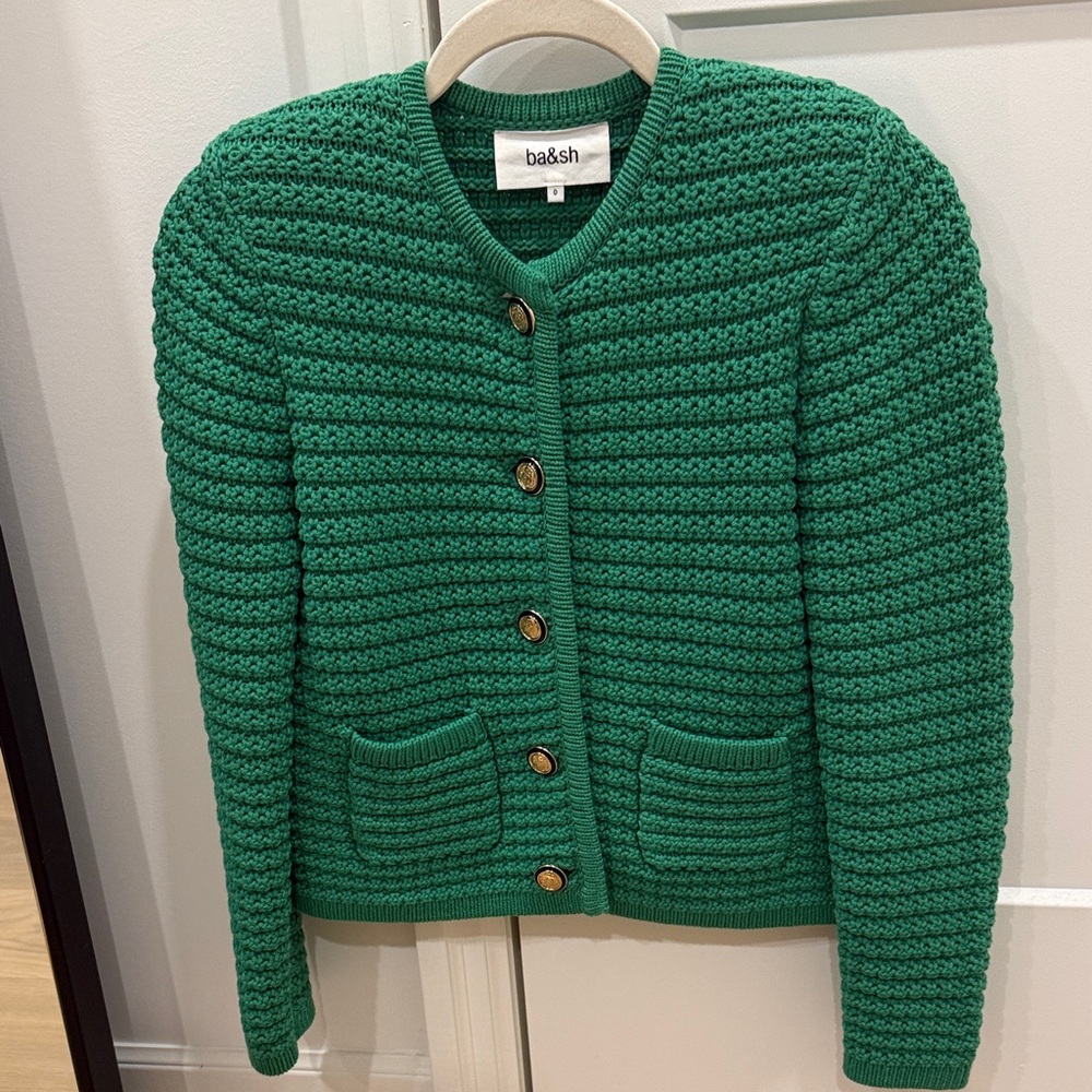 ba&sh Emerald Knit Cardigan